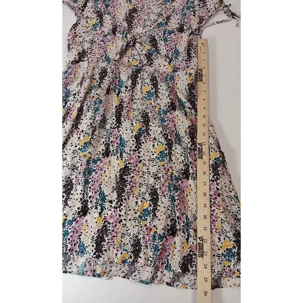 Women's Free People Boho Floral Fall Y2K Streetwear Dress Hippie Medium Fall Flo - Image 7