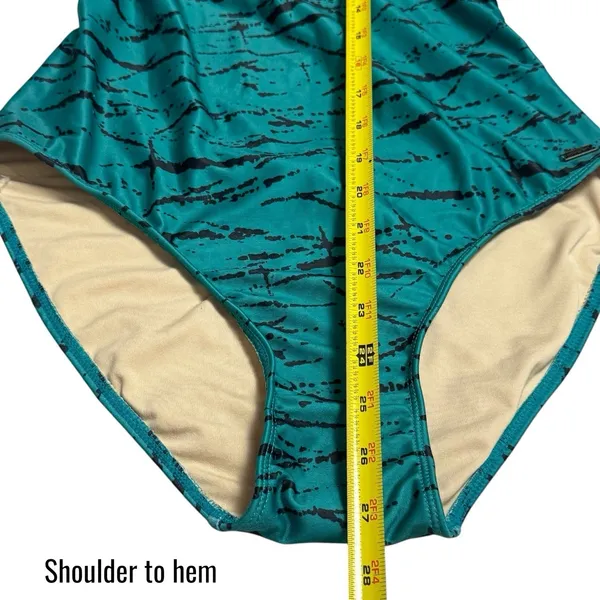 Stüssy NEW RARE Green‎ Black Bow Open Back One Piece Swimsuit Vacation Beach S - Image 13