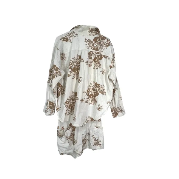 Free People Early Morning Sleep Set PJ'S Pajama Top & Bottom Matching Lounge - Image 6