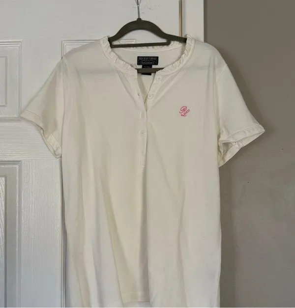 Ralph Lauren polo pink logo patch top - Image 5