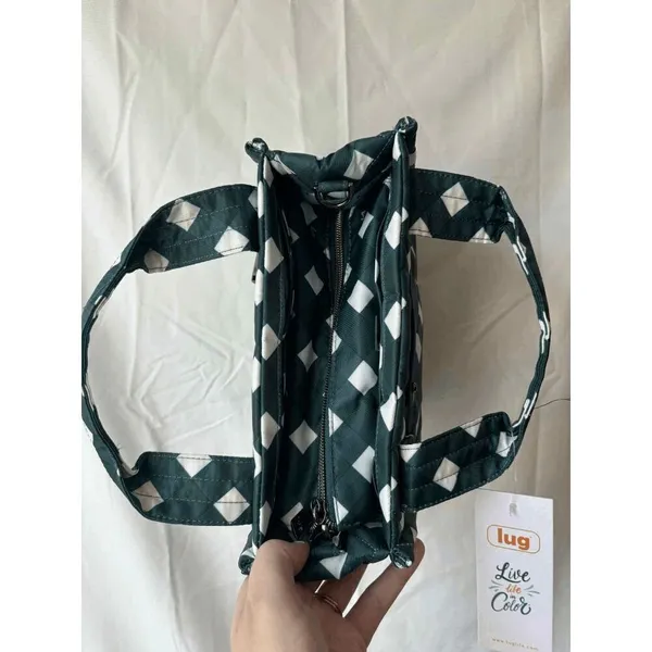 Lug Jitterbug Crossbody Bag in Gingham Evergreen Black - Image 2
