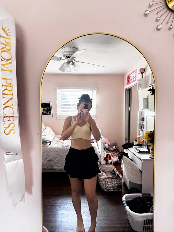 Mustard Seed Black Ruffle High-Waist Skort - Image 2