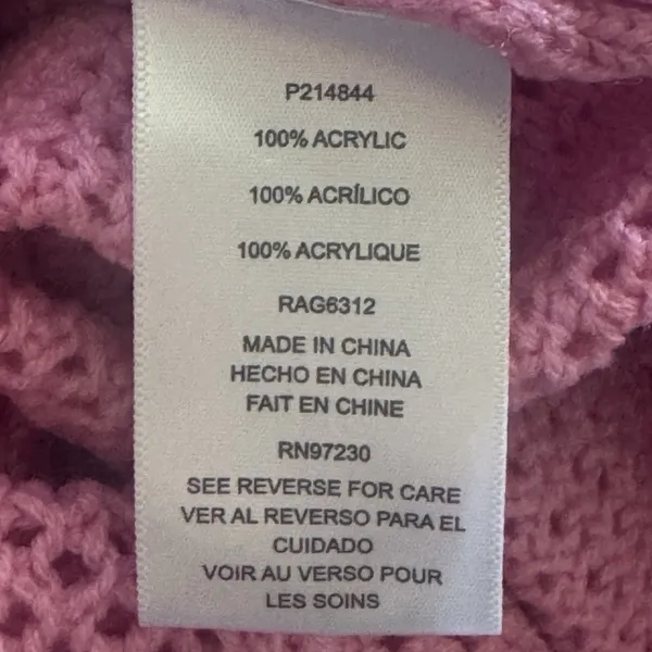 Almost Famous Sweater Pink Sz XL Long Sleeve - Image 9