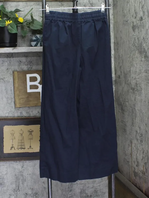 Carla Rockmore Collection Twill Straight Leg Safari Pants Midnight Blue P2XS - Image 2