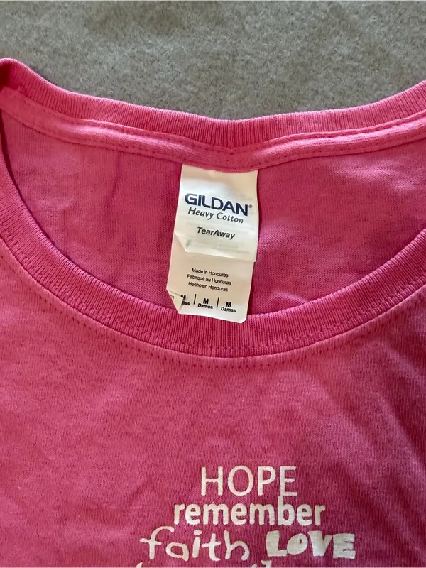 Women's Pink Breast Cancer Statement Tee Size Medium #260310 - Image 2