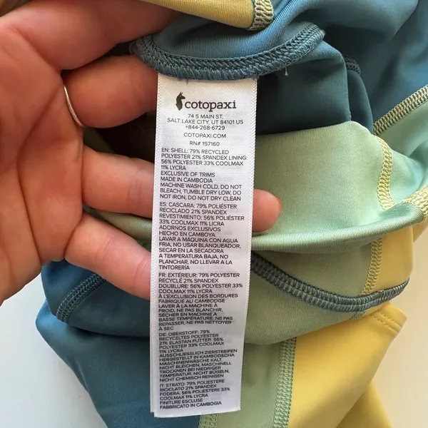 Cotopaxi Maestra Tight Women XS Blue Yellow Colorblock Pockets F21470W210 - Image 7