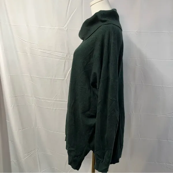 Vila Milano Cowl Neck Tunic oversized‎ sweater hunter green women’s medium - Image 9