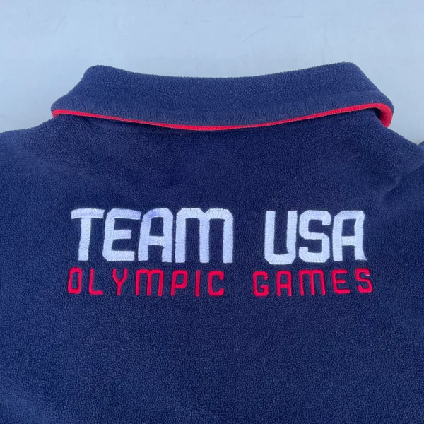 National Football League Team Apparel Vintage Team USA Olympic Games Blue Fleece Sweater - Image 3