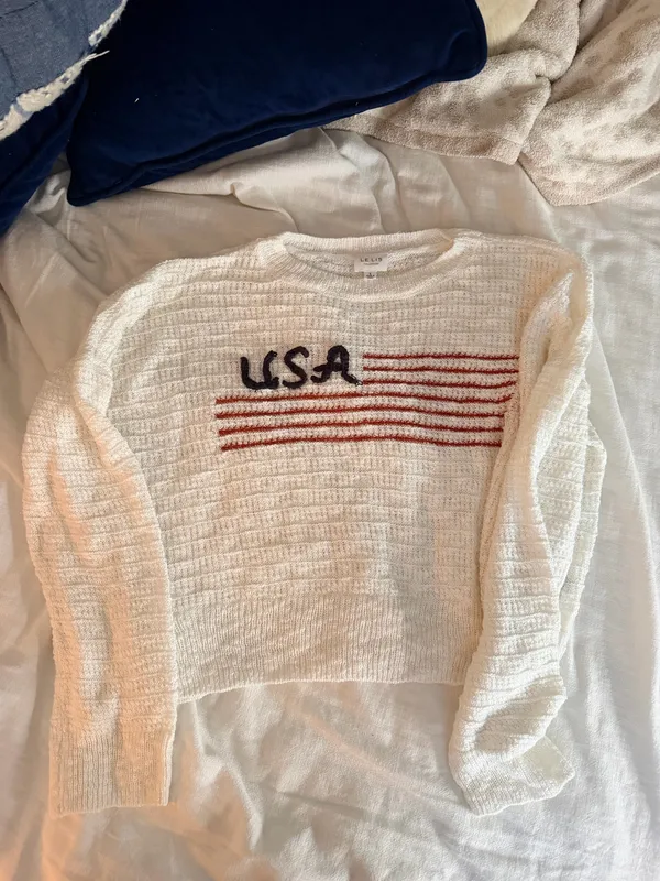Boutique Oversized Knit Sweater White - Image 2