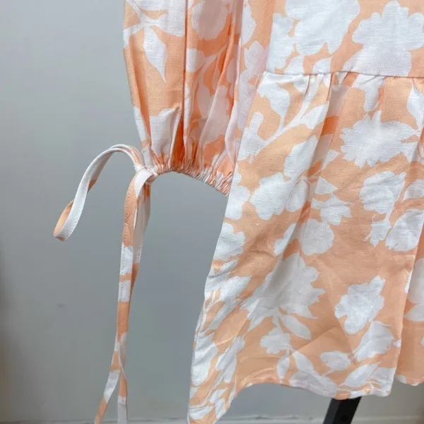 Charlie Holiday Eve Floral Linen Blend Drop Waist Mini Dress Boho Vacation - Image 8