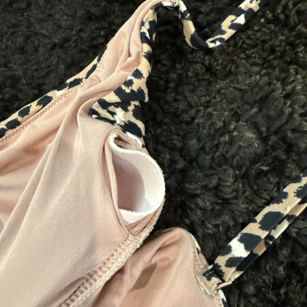 Aerie Wrap One Piece Swimsuit Size Medium Leopard Print - Image 11