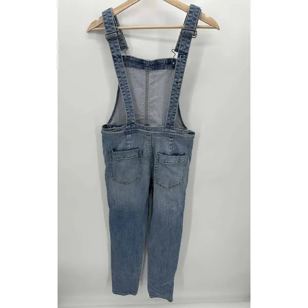 Gap Womens XS Denim Overalls‎ Medium Wash Open Back Relaxed 90s Y2K Bib Jeans - Image 3