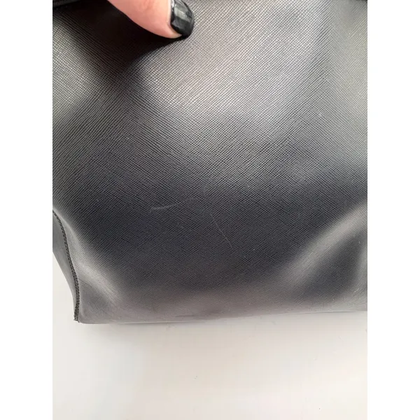 Coach Purse Black‎ Peyton Saffiano Leather Zip Top Tote Shoulder Bag Logo Charm - Image 10