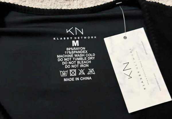 Klassy Network Mesh Strip Long Sleeve Crop Top - Image 5