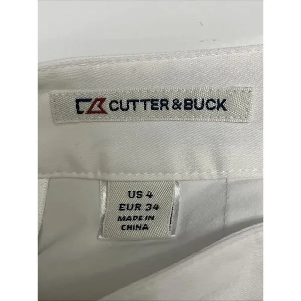 Cutter & Buck White Button Zip Pockets Golf Skort Shorts Size 4 - Image 10