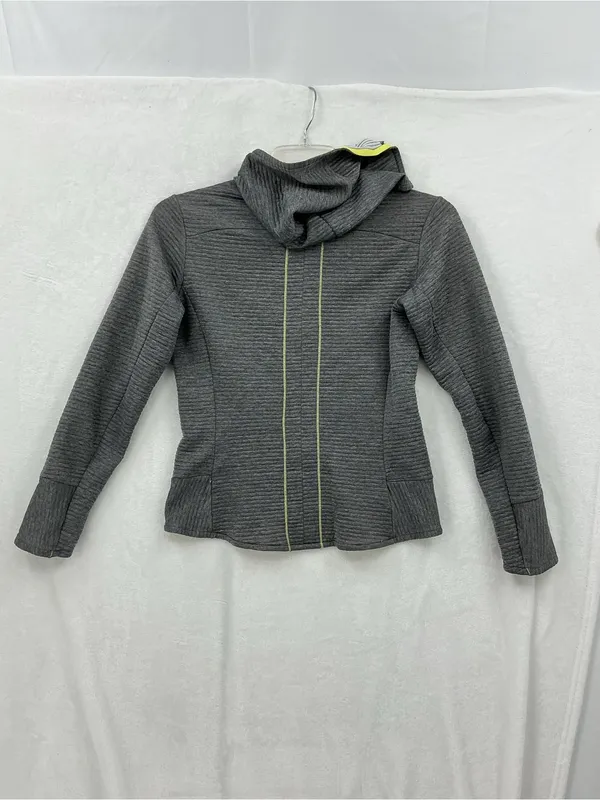 Salomon Gray Hooded Bomber Jacket with Yellow Trim 1158 - Image 5