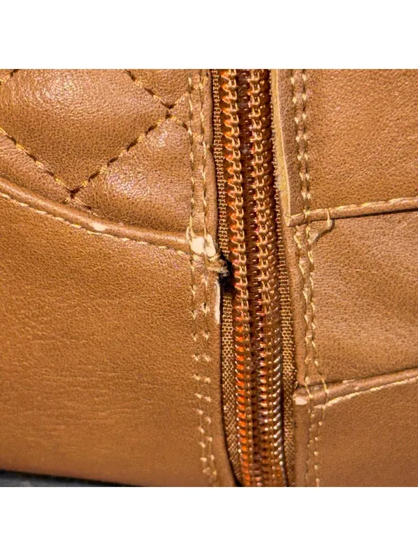Dream Paris Women’s Knee High Riding Boots Size 9 Tan Quilted Buckle Zip - Image 7
