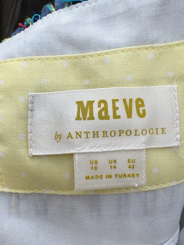 EUC Anthropologie Maeve Ember Fringed Babydoll Top Size 10 - Image 10