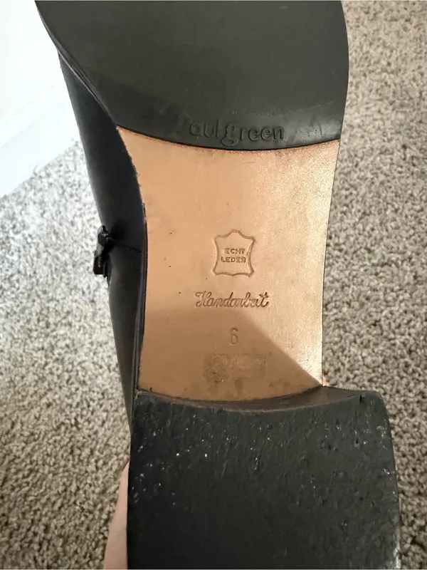 Paul Green Women's Black Leather Boots Size EU 6 US 8.5 - Image 7