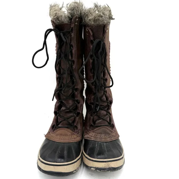 Sorel Women's Brown Cate The Great Brown Lace Up Fur Snow Boots Size 7.5 - Image 5