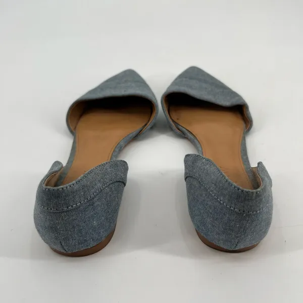 J. Crew blue Denim D’Orsay chambray Flats Pointed Toe slip on preppy Size 6.5 - Image 4