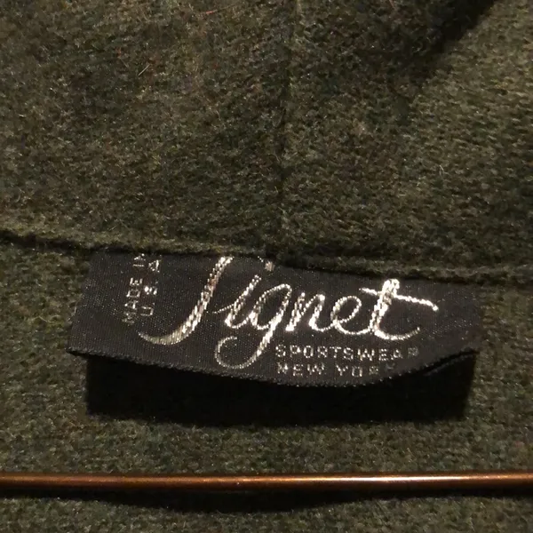 Signet Sportswear New York Vintage Dark Green Cuffed Coat - Image 3