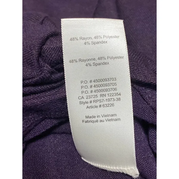 Aritzia Wilfred Free Women's Purple Short Sleeve Twist Front Tee Crop Top Size S - Image 6