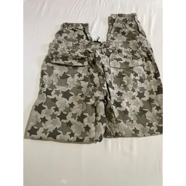 Monrow · Star Camo Joggers · Size Large · 100% Cotton Elastic Waist · Green Tea - Image 8