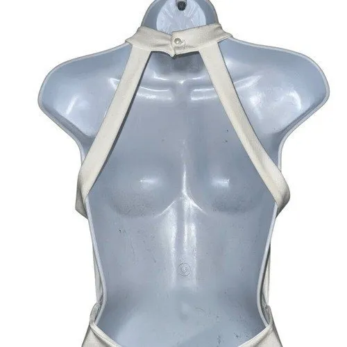 OLIA Gorgeous White High Neck Halter Open Back Mini‎ Dress EUC Size Small - Image 6