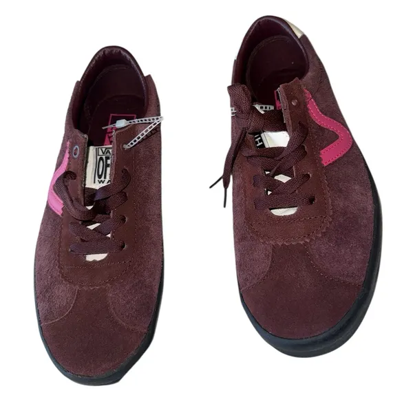NEW Vans Off The Wall Sport Low Top Sneaker Pop Brown Pink Suede M 7 W 8.5 - Image 10