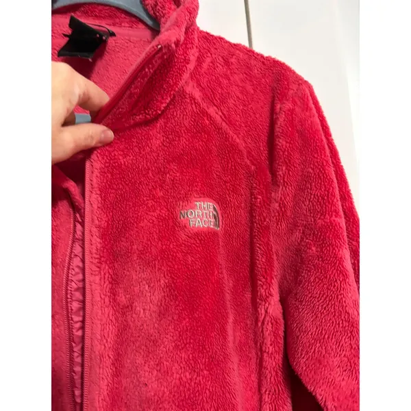 The North Face Osito Fleece Jacket Full Zip Raspberry Pink Soft Plush Large - Image 5