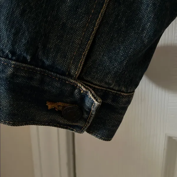 Gap Vintage 2003 Sherpa Lined‎ Jean Jacket Fleece Blue Denim Trucker Style Y2K - Image 8