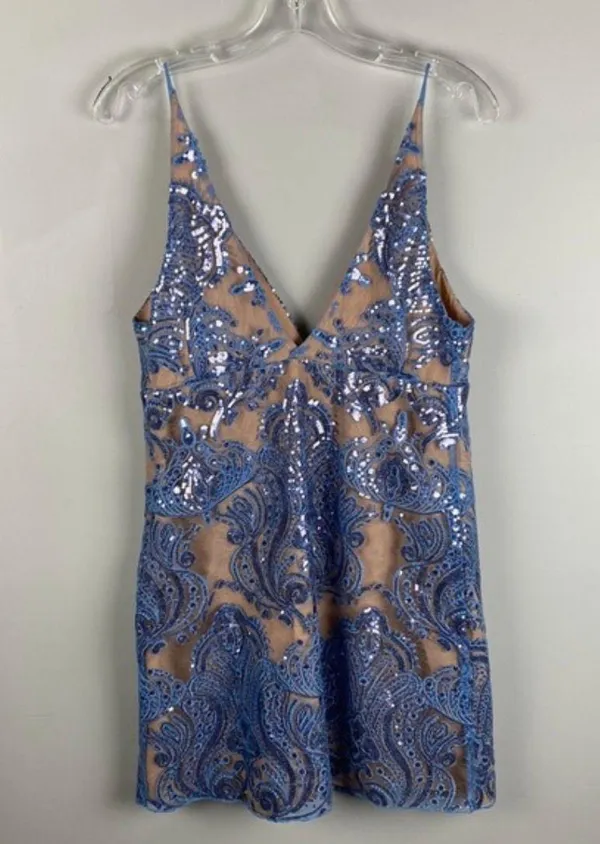 Free People Night Shimmers Sequin Mini Dress - Image 4