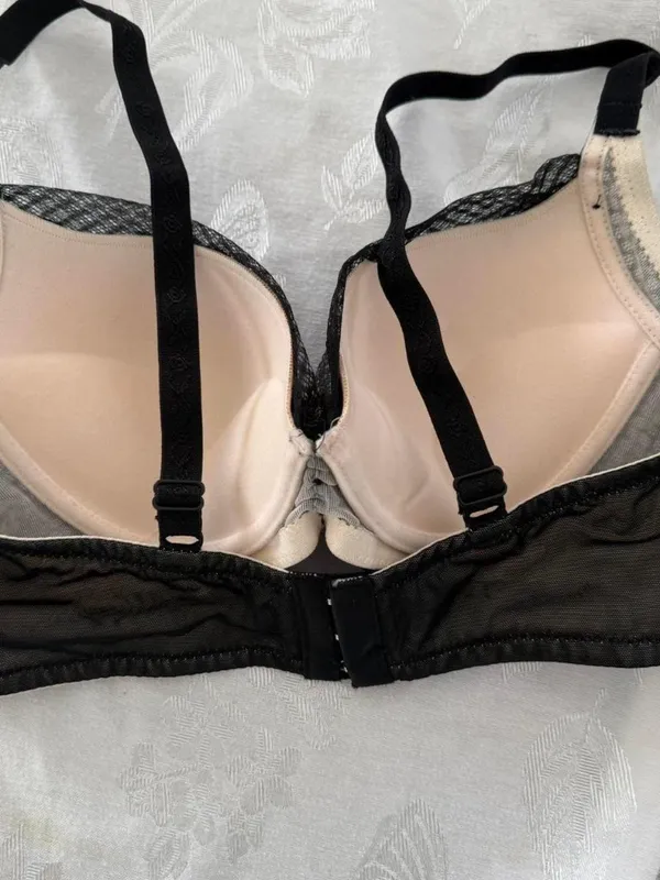 Black lace balconette bra Brown Size 34 - Image 2