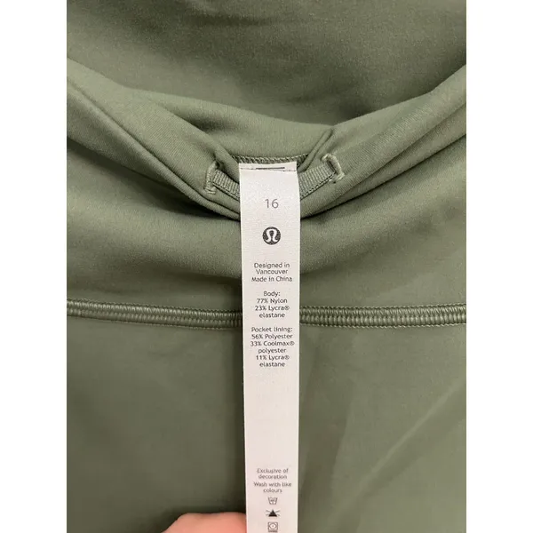 Lululemon Wunder Train High-Rise Tight 25" Green Twill Size 16 NWT Authentic - Image 7