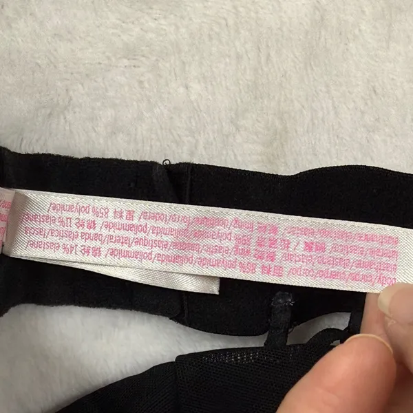 PINK Victoria's‎ Secret Black Teal Butterfly Lace Strappy Back Bralette Small - Image 6
