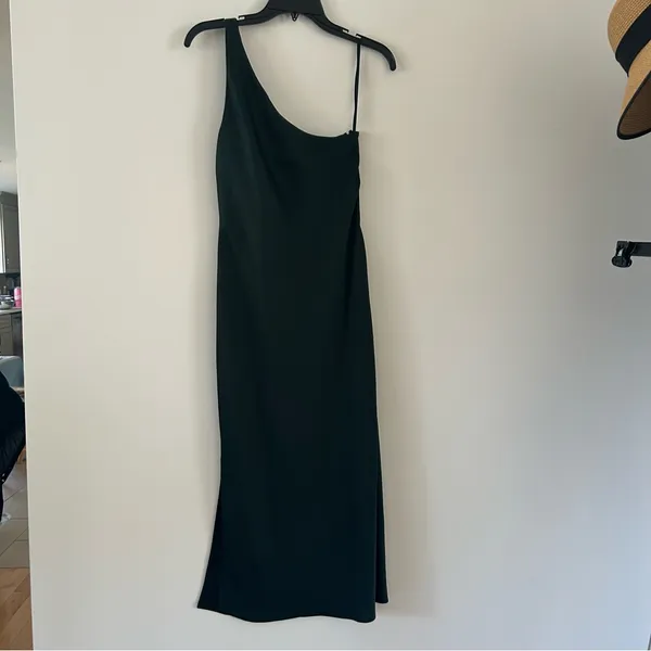 Anthropologie BHLDN Audrie Satin One Shoulder Midi Dress Size 10 NWT - Image 7