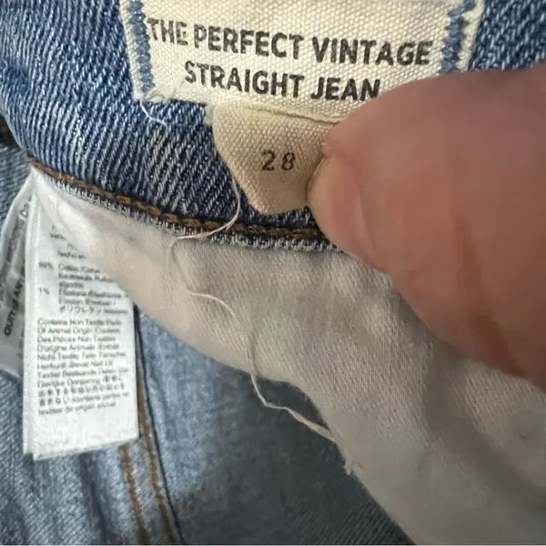Madewell The Perfect Vintage Straight Distressed High‎ Rise Denim Jeans - Image 12