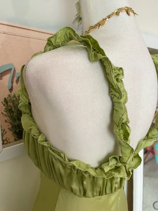 Reformation Erdem Silk Dress in Yucca Size XS - Image 6