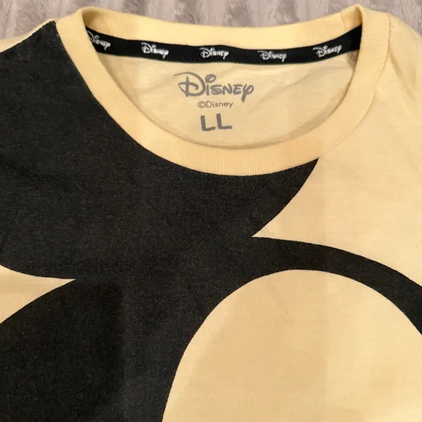 Disney Mickey Mouse Graphic‎ T-Shirt, Pale Yellow, Size Large (LL) - Image 5