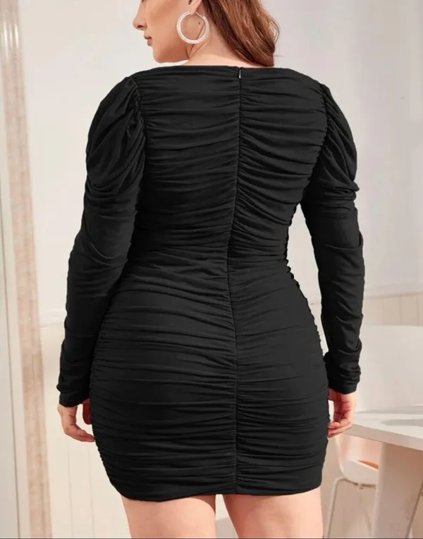 Sweetheart Neck Ruched Dress - Image 2
