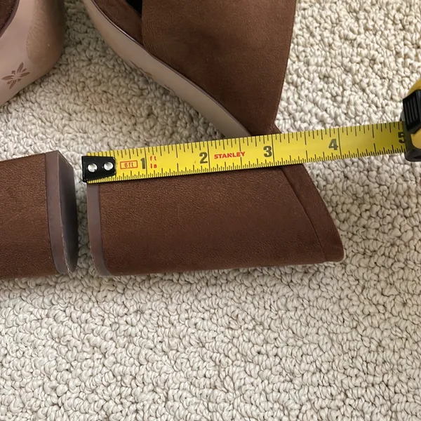 BCBGeneration Suede Chocolate Brown Mule Heels - Image 8