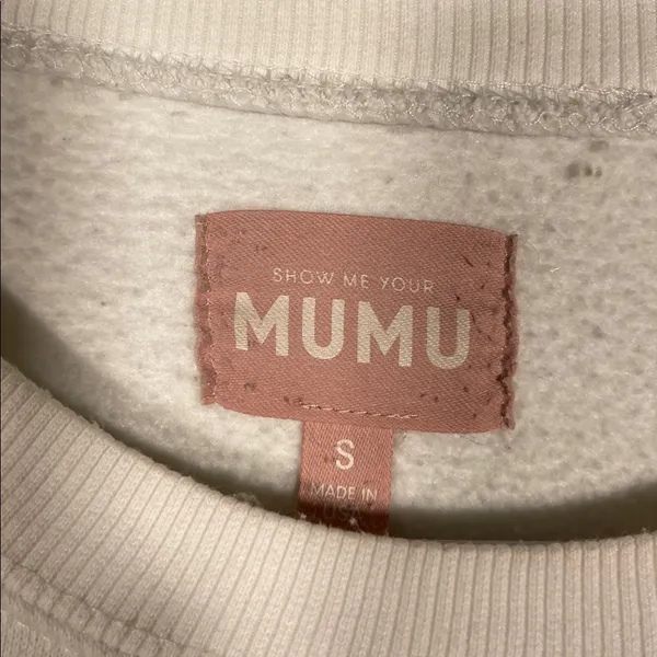 Show Me Your Mumu Womens Stanley Sweatshirt Crewneck Montauk Graphic Small White - Image 3