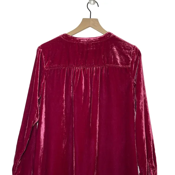 NEW Anthropologie Women's Size XS Melody Velvet‎ Tunic Dress Raspberry Pink Red - Image 6
