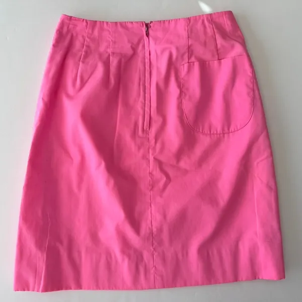 Vintage Lilly Pulitzer Skirt Solid Pink 10 Barbiecore 1980's Classic Knee Length - Image 3