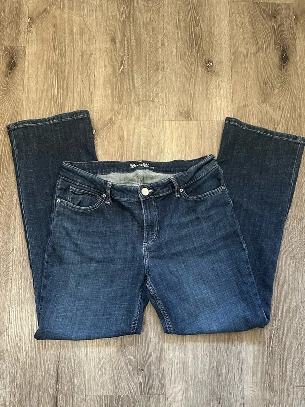 Wrangler Blue Wide Leg Denim Jeans size 11x30 - Image 4