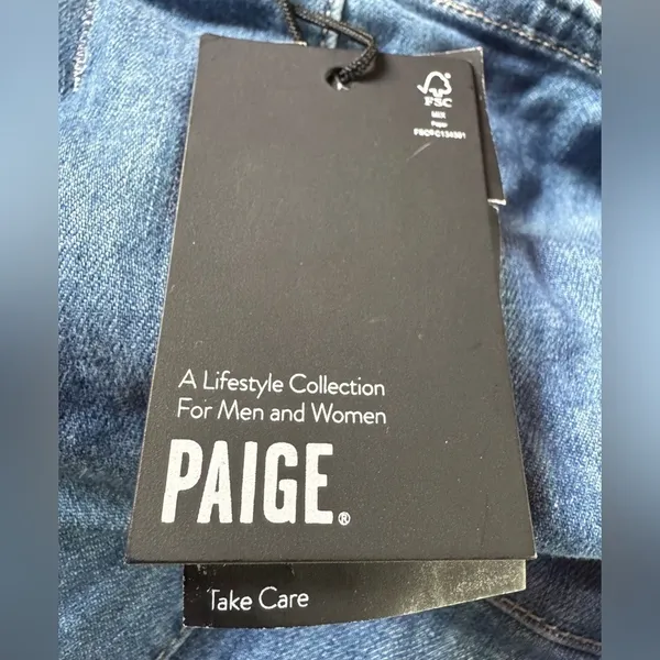 Paige Vivianna‎ Halter Jumpsuit Jean in Dreamy NWT Size 23 NWT - Image 4