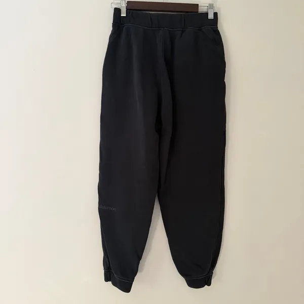 Lululemon Scuba High-Rise Jogger Pant Black Fleece Pockets Women Size 4 - Image 7