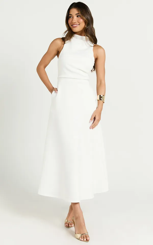 New Showpo Macy Midi Dress High Neck A Line Dress Size Small MSRP $129 - Image 5