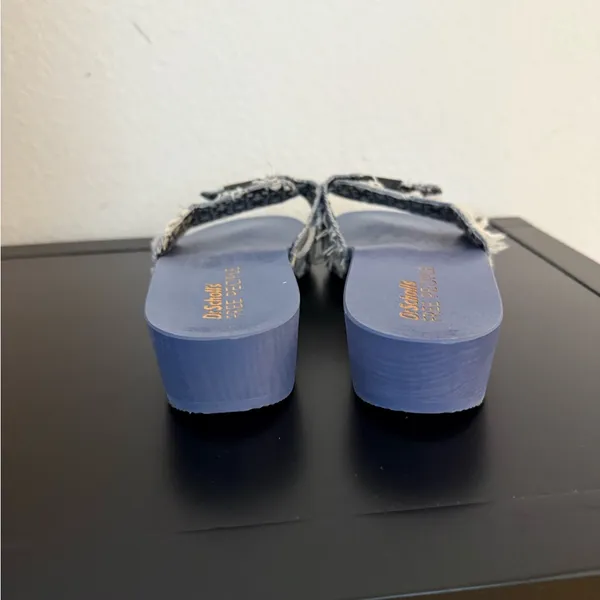Free People Denim Strap Blue Platform Sandals - Image 2